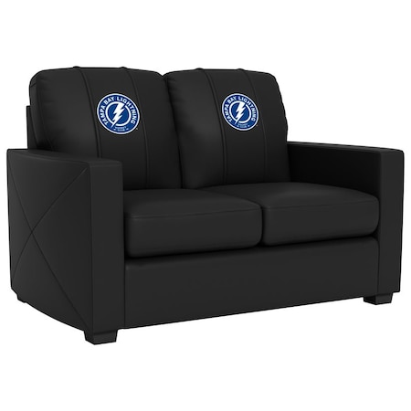 Dreamseat Silver Loveseat with Tampa Bay Lightning Alternate Logo XZ7759003LSCDBK-PSNHL42061